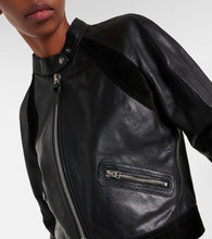 Tom Ford Cropped leather biker jacket
