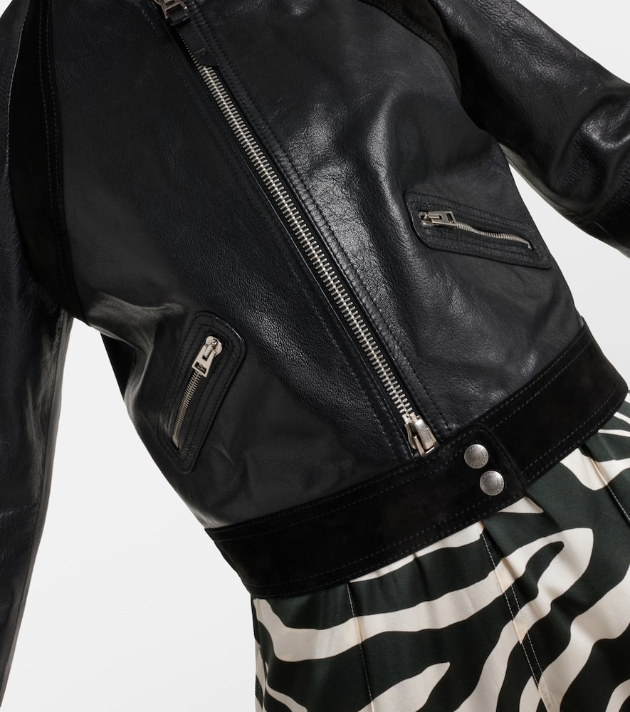 Tom Ford Cropped leather biker jacket