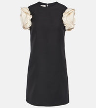 Valentino crêpe Couture floral-appliqué minidress