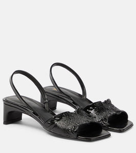 Toteme The Gathered Scoop-Heel leather sandals