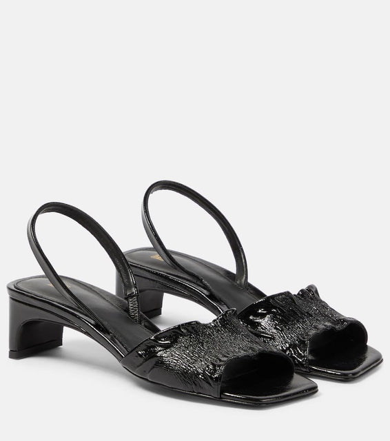 Toteme The Gathered Scoop-Heel leather sandals
