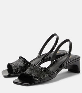 Toteme The Gathered Scoop-Heel leather sandals