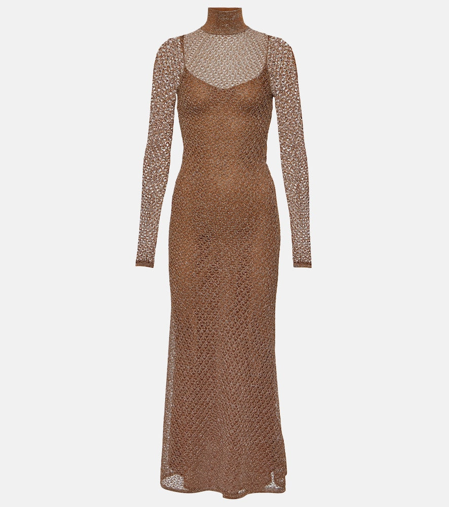 Tom Ford Open-knit Lurex√Ç¬Æ maxi dress. Tom Ford 镂空针织 Lurex√Ç¬Æ 长款连衣裙