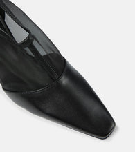 Toteme T-strap leather and mesh pumps