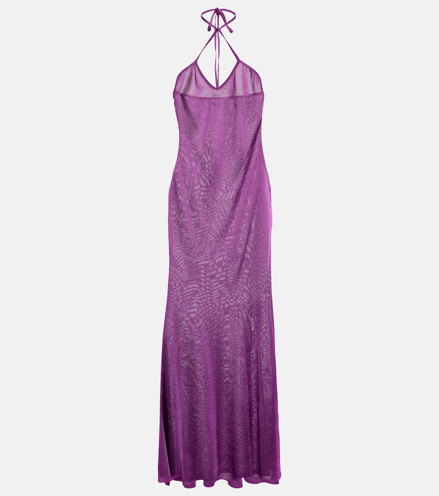 Tom Ford Halterneck jersey maxi dress. Tom Ford 挂脖平纹针织超长连衣裙