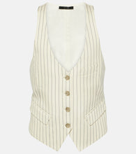 Tom Ford Pinstripe wool and silk-blend vest - Tom Ford 细条纹羊毛真丝混纺背心