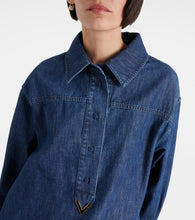 Valentino VGold chambray denim shirt dress
