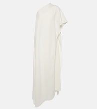 Valentino Caped asymmetric silk midi dress. Valentino 披肩不对称真丝中长连衣裙