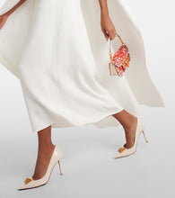 Valentino Caped asymmetric silk midi dress