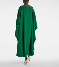 Valentino Caped silk crêpe midi dress