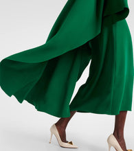 Valentino Caped silk crêpe midi dress