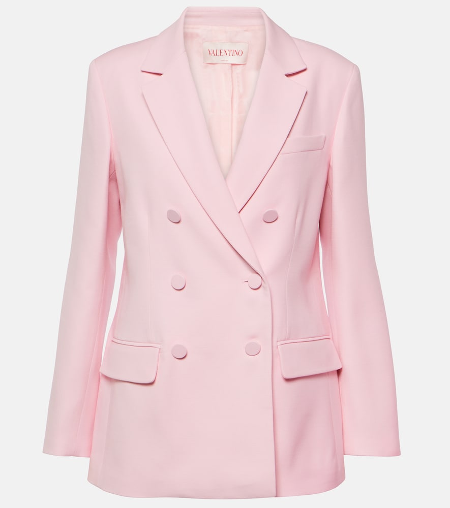 Valentino Double-breasted wool and silk blazer - 华伦天奴双排扣羊毛真丝西装外套