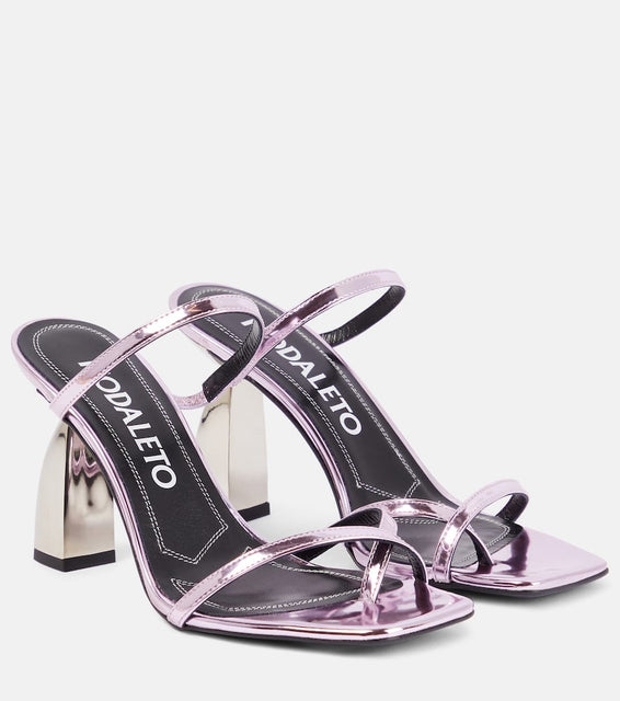 Nodaleto Angel A metallic leather mules
