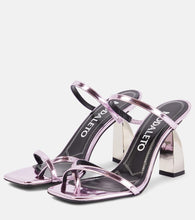 Nodaleto Angel A metallic leather mules
