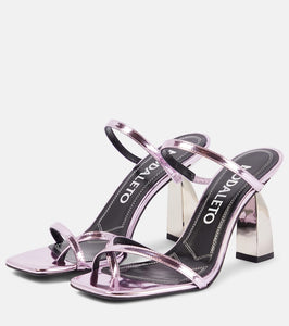 Nodaleto Angel A metallic leather mules