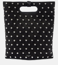 Alaia Folded embellished suede tote bag. Shop Alaia Shoulder Bags for women now.