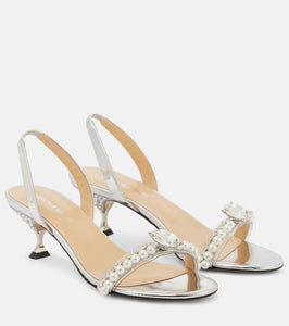 Mach & Mach Diamond Of Elizabeth 55 leather sandals