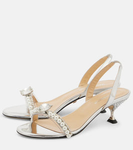 Mach & Mach Diamond Of Elizabeth 55 leather sandals