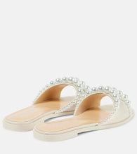 Mach & Mach Sirene faux-pearl leather slides