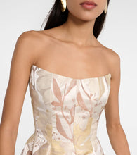 Markarian Floral metallic gown