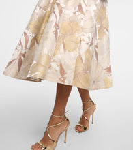 Markarian Floral metallic gown