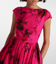 Erdem Floral cotton faille midi dress