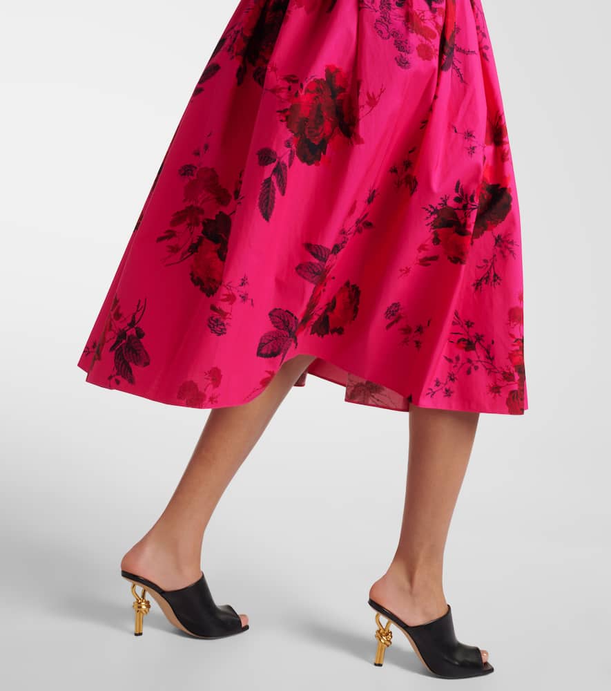 Erdem Floral cotton faille midi dress