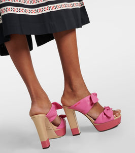 Jimmy Choo Rua 120 leather and raffia platform sandals