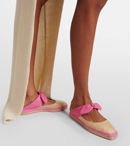 Jimmy Choo Reka leather-trimmed espadrilles