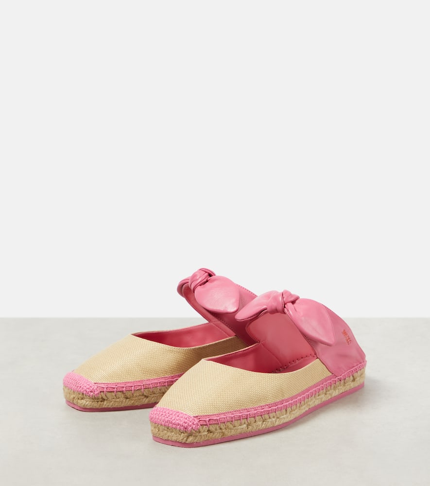 Jimmy Choo Reka leather-trimmed espadrilles