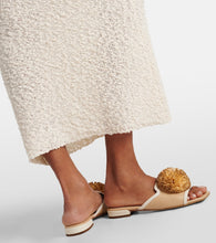 Jimmy Choo Nako leather-trimmed raffia slides