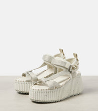 Chloe Nama metallic wedge sandals