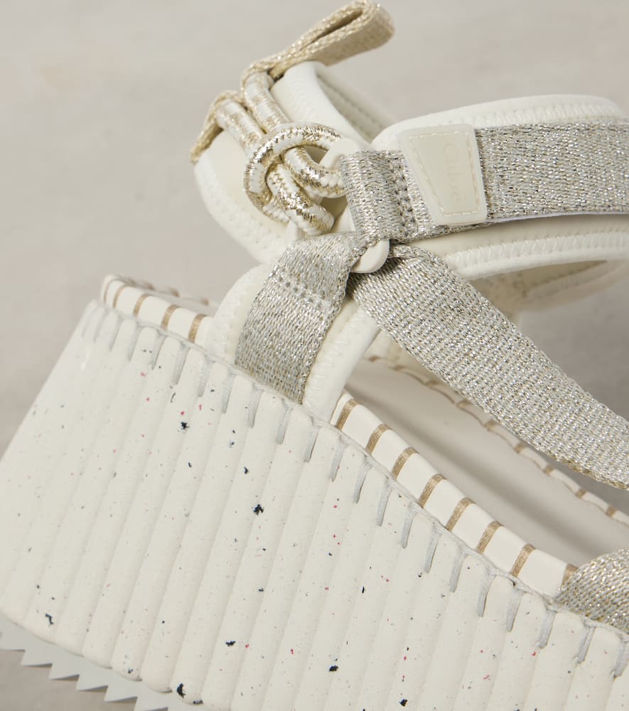 Chloe Nama metallic wedge sandals