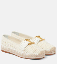 Chloe Marcie leather-trimmed crochet espadrilles