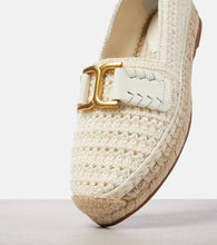 Chloe Marcie leather-trimmed crochet espadrilles
