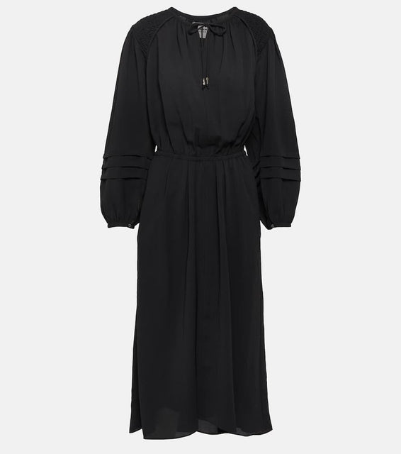 Marant Etoile Lydie ruched crêpe midi dress
