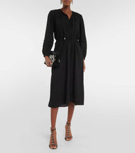 Marant Etoile Lydie ruched crêpe midi dress