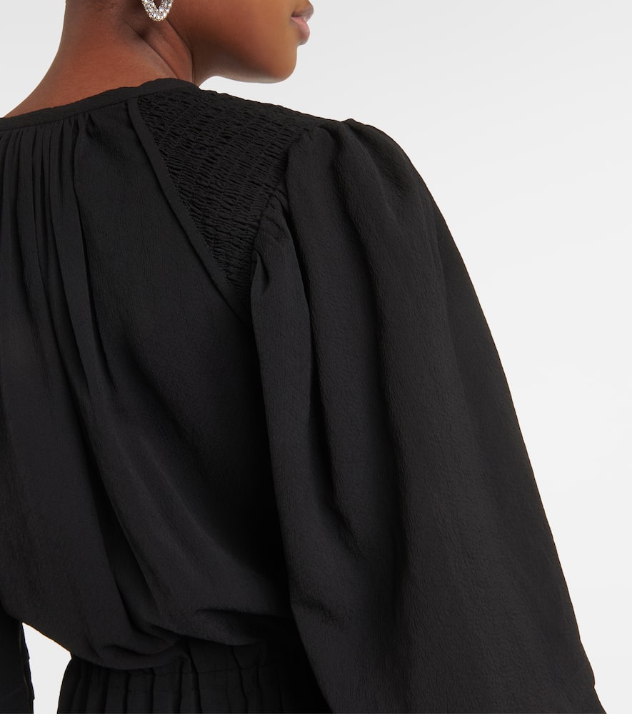 Marant Etoile Lydie ruched crêpe midi dress