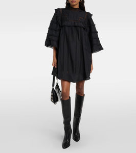 Isabel Marant Zakae ruffle-trimmed silk minidress