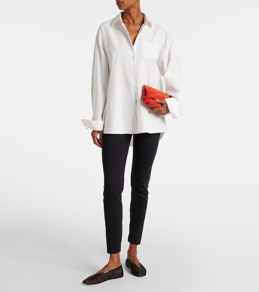 Le Monde Beryl Luna leather-trimmed mesh ballet flats