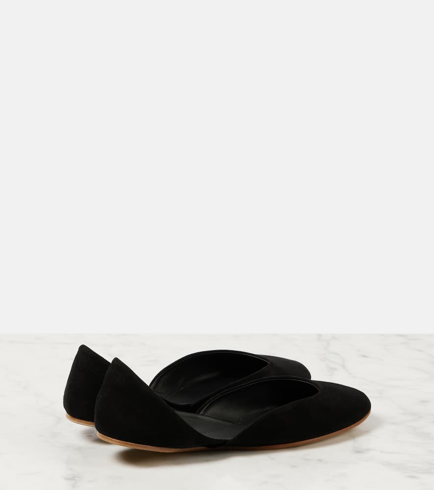 The Row Gemma suede ballet flats