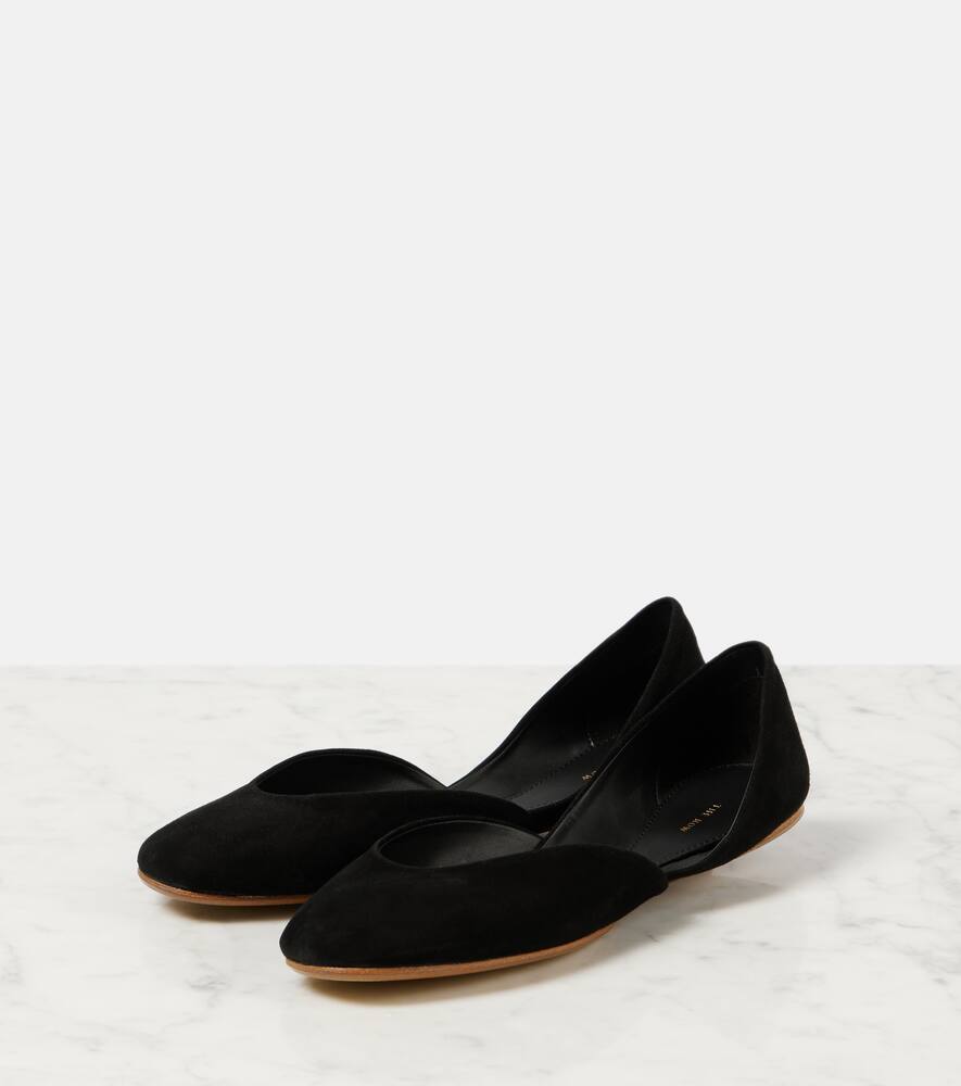 The Row Gemma suede ballet flats