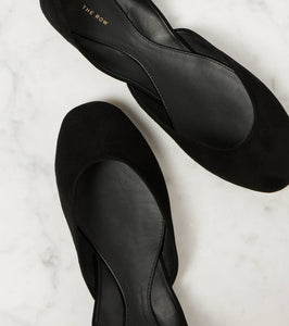 The Row Gemma suede ballet flats