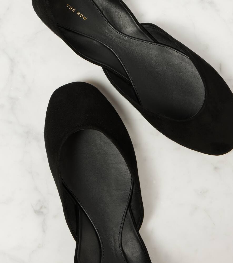 The Row Gemma suede ballet flats