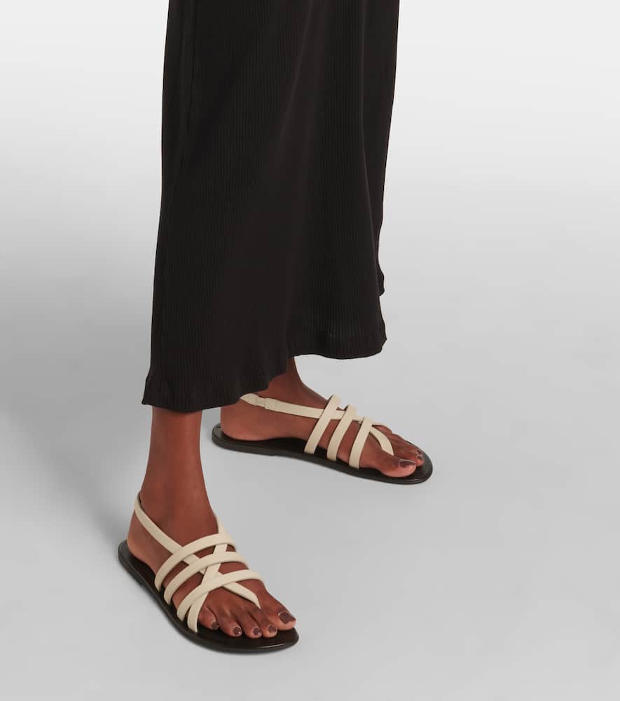 The Row Line leather slingback sandals
