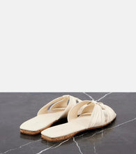 The Row Soft Knot leather slides