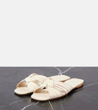 The Row Soft Knot leather slides