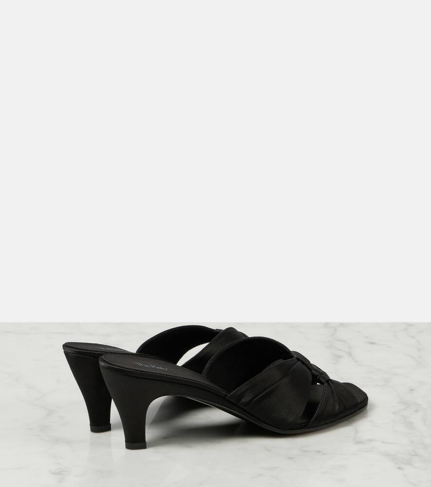 The Row Soft Knot 65 satin mules