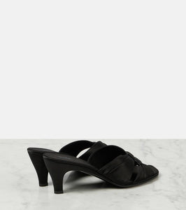 The Row Soft Knot 65 satin mules
