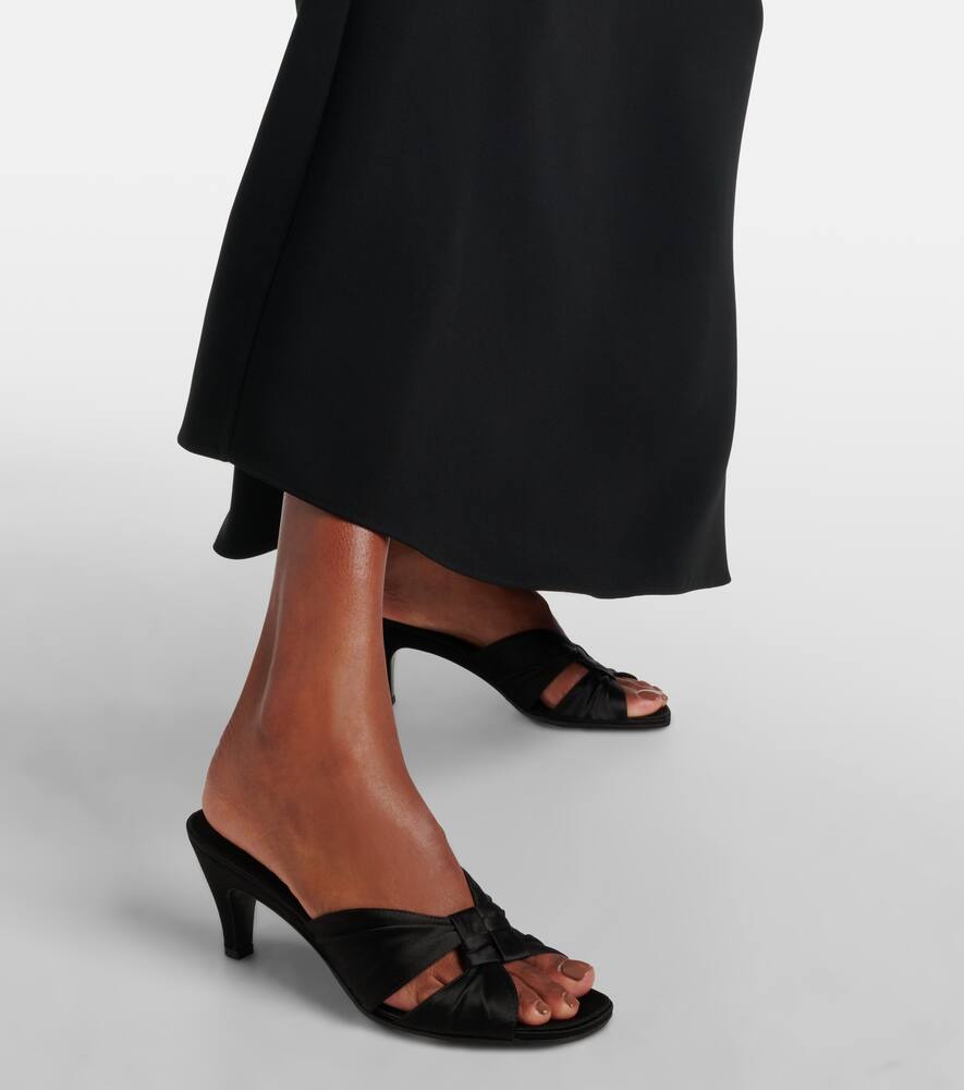 The Row Soft Knot 65 satin mules